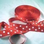 Red & White Polka Dot Ribbon - 3 Yards