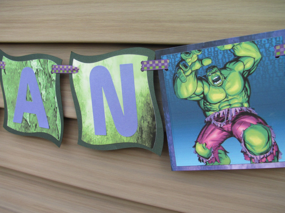Incredible Hulk Birthday Banner